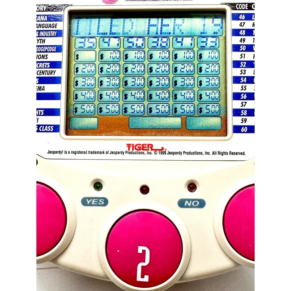 Vintage Tiger Electronics Jeopardy Handheld Game 1999 LCD Console 7-581-1